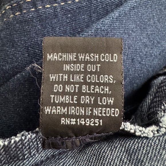 Baccini PS Dark Wash Stretch Denim Jacket Classic Button Front Jean Jacket NWOT - Picture 5 of 9